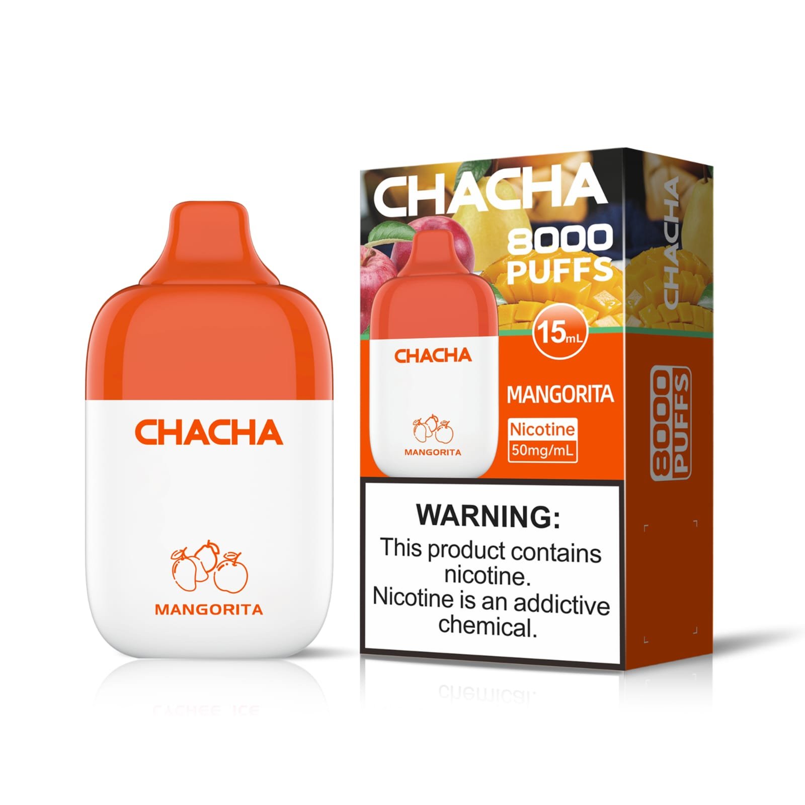 chacha disposable vape 8000 puff mangorita