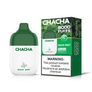 chacha disposable vape 8000 puff miami mint 1