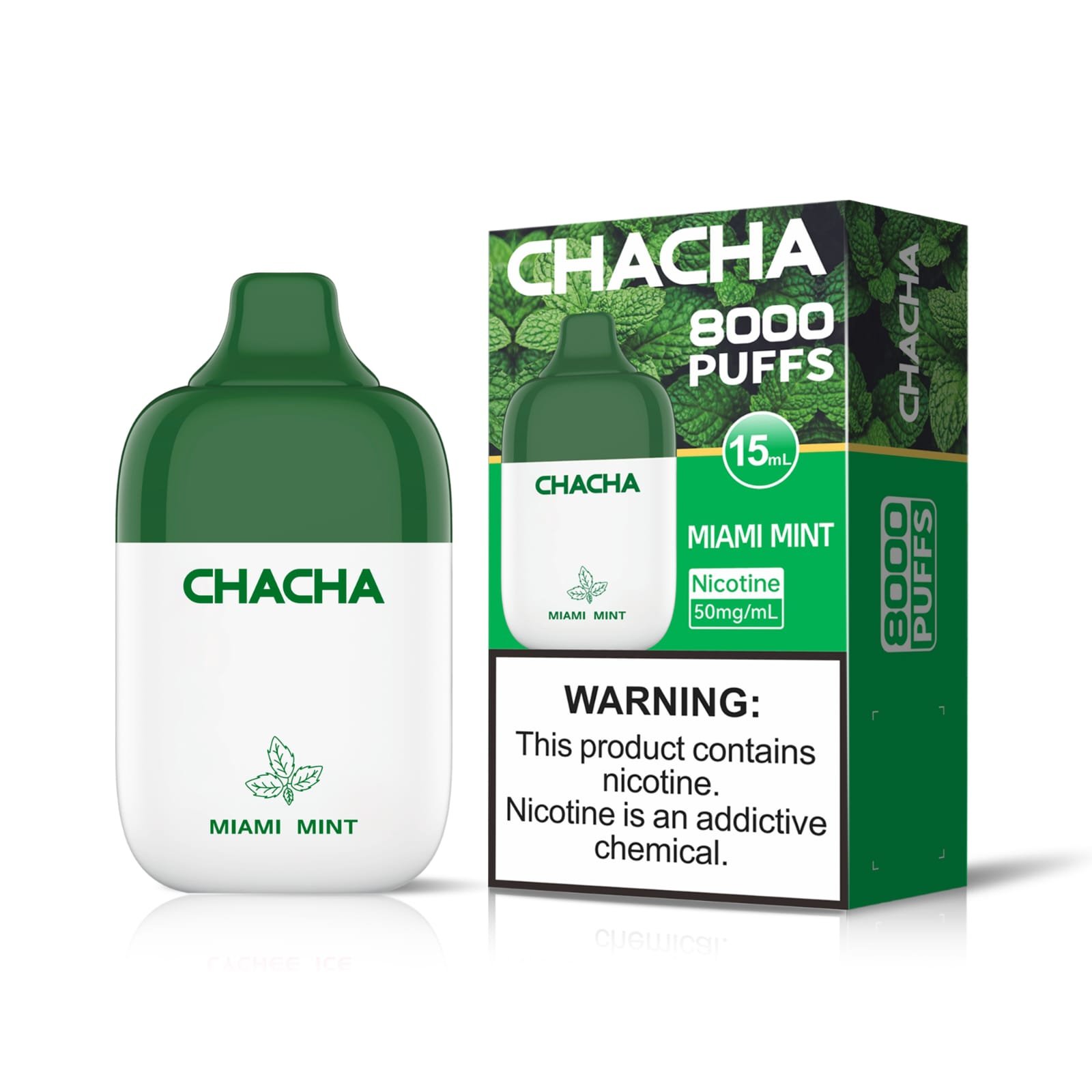 chacha disposable vape 8000 puff miami mint 1