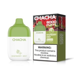 chacha disposable vape 8000 puff raspberry mint 1